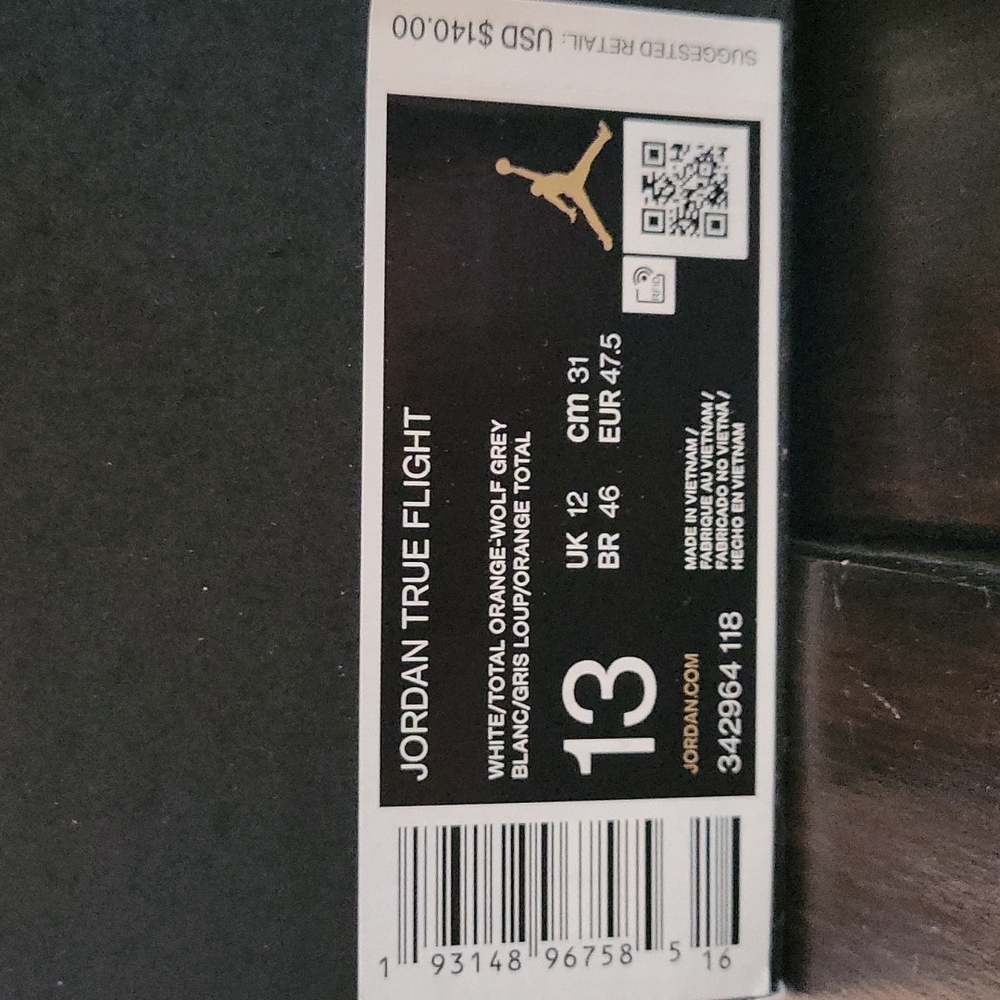MENS JORDAN TRUE FLIGHT/ WOLF GREY